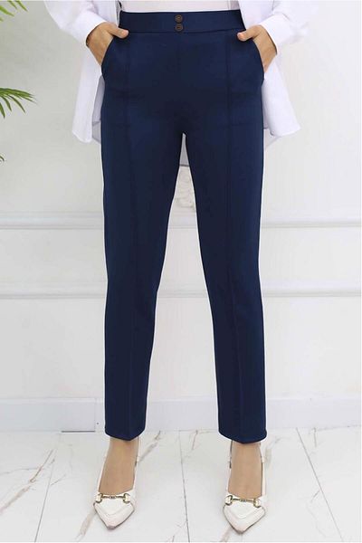TRENDTESETTÜR Women's Dark Blue Tight Pants t 5403