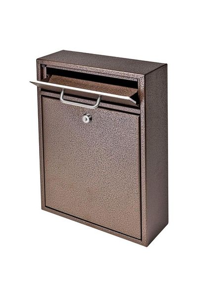 Generic erorex Wall Mount Tamper-Proof Heavy Duty Steel Mail Box with Lock Bronze 7418