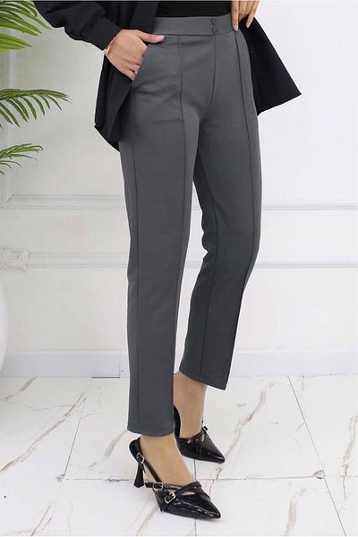 TRENDTESETTÜR Women's Gray Tight Pants t 5403