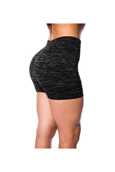 Generic Women Elastic High Waist Shorts Slim Fit Yoga Pants Black