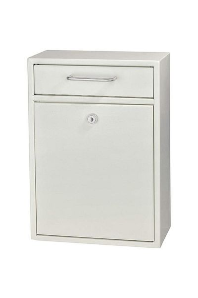 Generic erorex Wall Mount Tamper-Proof Heavy Duty Steel Mail Box with Lock White 7410