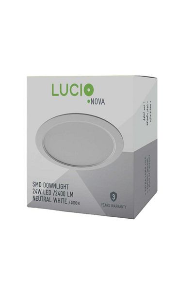 Generic Lucio 24W 2400-Lumens 4000K LED SMD Downlight Neutral White DR46d-24W-4000K