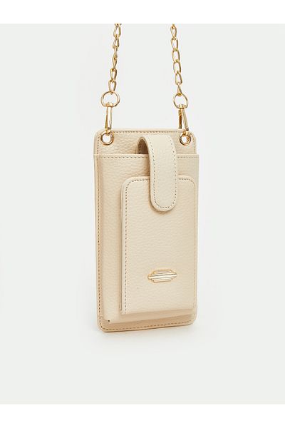 LC Waikiki Leather Look Women's Wallet with Chain Strap