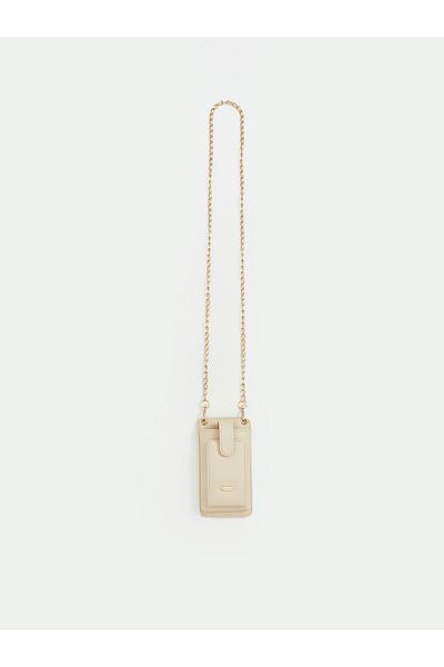 LC Waikiki Leather Look Women's Wallet with Chain Strap