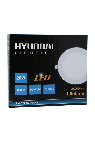Generic HYUNDAI 6500K 20W Round Recessed Panel Light