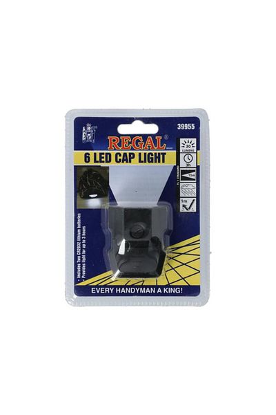 Generic Regal Tools 6-LED 30 Lumens Long Lasting Battery Cap Light Black ‎2652-WP-103
