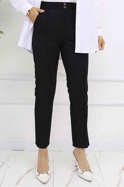 TRENDTESETTÜR Women's Black Tight Pants t 5403