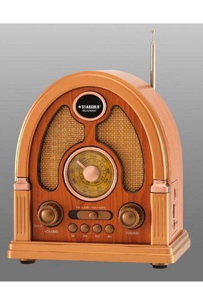 Generic STARGOLD 3-Band Radio with USB/TF Music Player, Bluetooth & Solar Panel – Retro Style