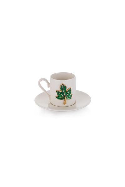 Schafer Zyra 4-Person Coffee Cup Set 8 Pieces - Leafy