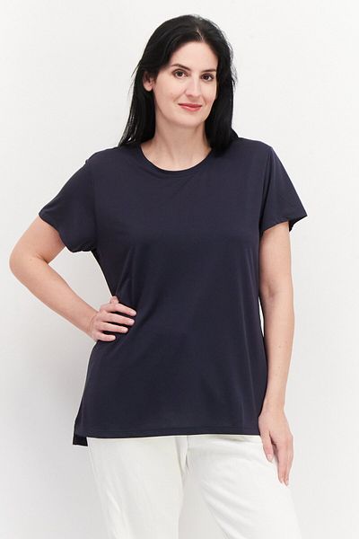 New Balance Women Sportwear Fit Short Sleeves Training Top, Drak Grey