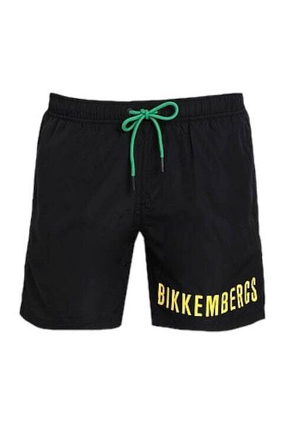 Bikkembergs Men's shorts with logo print, black, XL