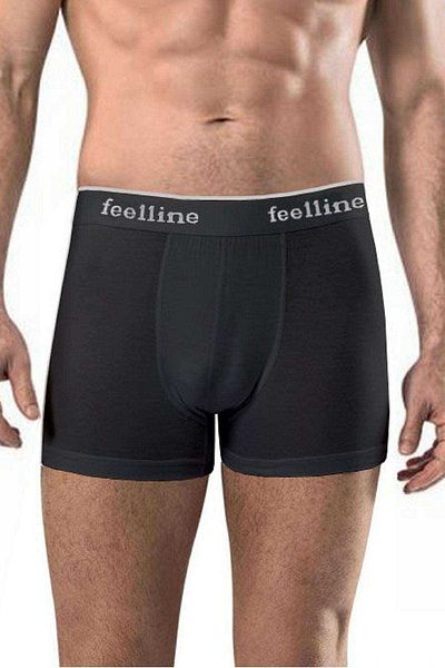 Rasanet 7 Pieces Feelline Black Cotton Natural Lycra Men's Boxers