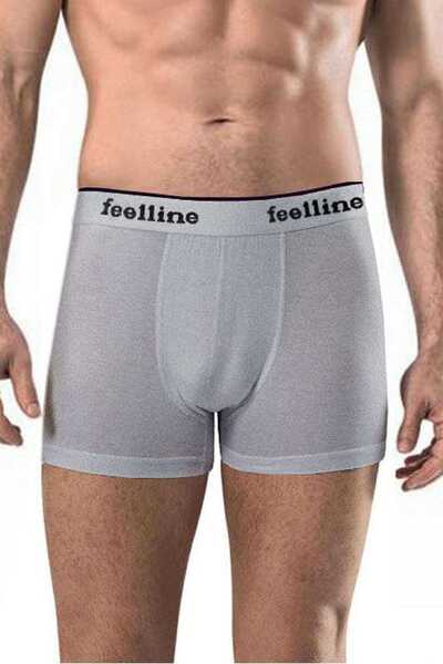 Meleners 8 Pieces Feelline Gray Cotton Natural Lycra Men's Boxers