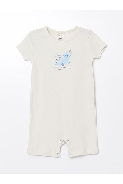 LC Waikiki New Season Crew Neck Cotton Baby Boy Jumpsuit - S5Jl48Z1