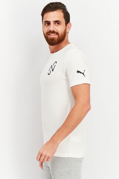 Puma Men Sportswear Fit Short Sleeve Graphic Print T-Shirt, White