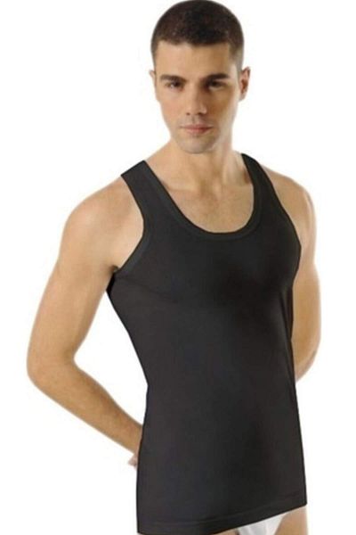 AC BOX Thick Strapped Classic Men's Undershirt Black - 1151A