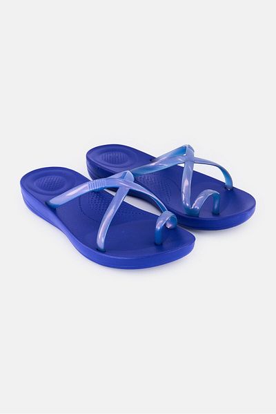 Fitflop Women Iqushion Wave Slip On Slipper, Indigo