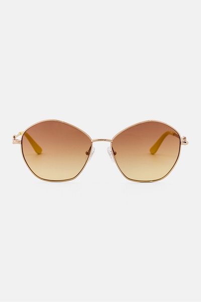 Guess Women GU790732F59 Geometric Sunglasses, Rose Gold