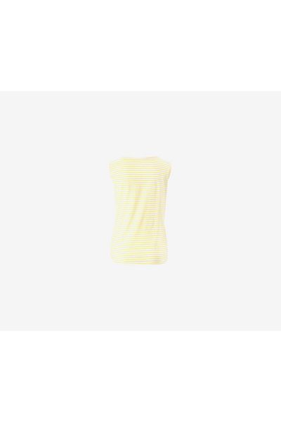 Tchibo Women Round Neck Plain Sleeveless Tank Top, Yellow