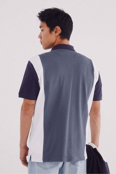 Springfield regular fit vertical striped piqué polo
