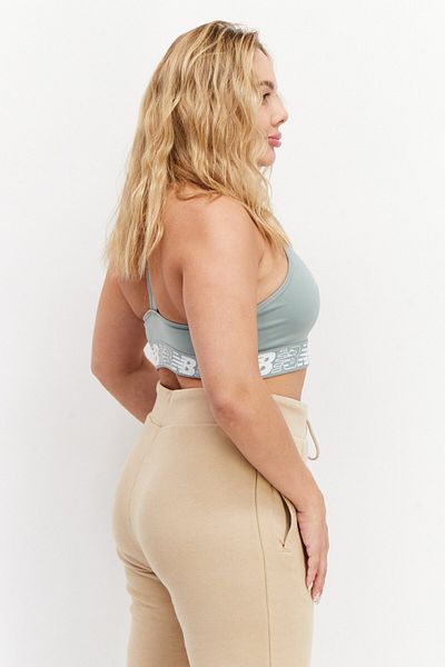 New Balance Women Sportswear Fit Sleeveless Training Bra, Pale Olive