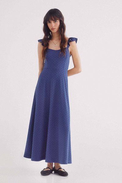 Springfield Swiss embroidered midi dress with straps