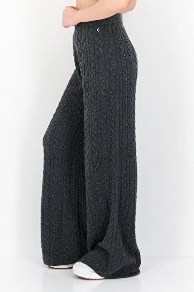 Guess Women Regular Fit Tamara Cable Knit Pants, Grey