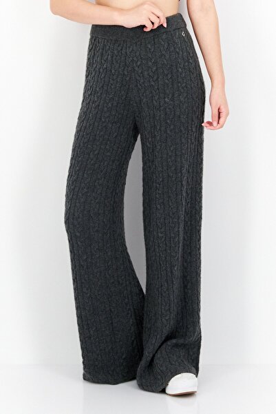 Guess Women Regular Fit Tamara Cable Knit Pants, Grey