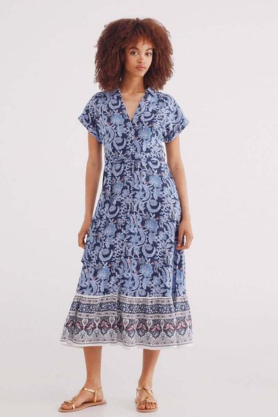 Springfield Shirt dress with a border hem it
