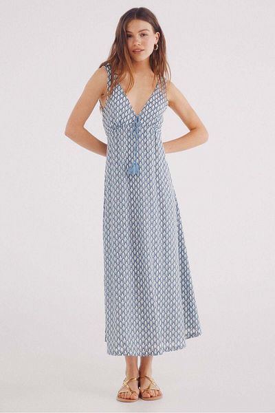 Springfield Two-tone textured midi dress