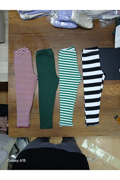 Fun Kids Ribbed Flexible 4-Piece Baby Tights Kids Tights Single Bottom