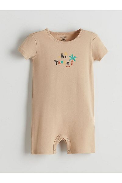 LC Waikiki New Season Crew Neck Printed Baby Boy Jumpsuit - S5K634Z1