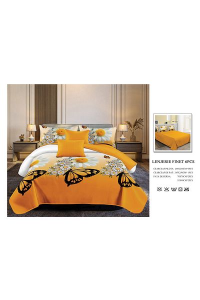 CHIRASO CHIRASO Bedding Set, FINET, 6 Pieces, Bed Sheet 245x250, Quilt 200x230, 4 Pillowcases