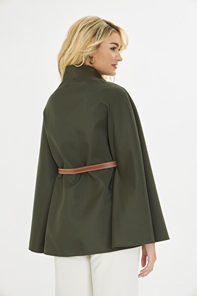 TIFFANY&TOMATO Deri Kemerli Suya Dayanıklı Panço