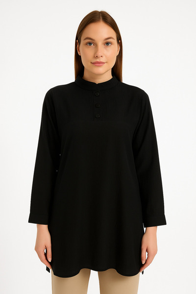WİSHTEX Wish - Judge Collar Side Button Shirt