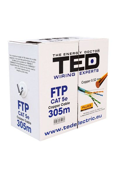 TED Electric Cablu Ftp Cat 5e Cupru 0.52mm 305m Ted Electric
