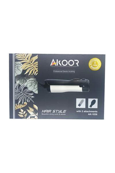 Ak AKOOR اكور مجموعة تصفيف الشعر مع ملحقين اسود AK-1036