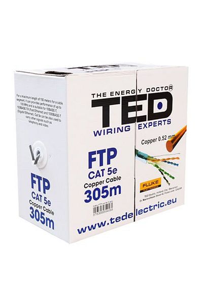 TED Electric Cablu Ftp Cat 5e Cupru 0.52mm 305m Ted Electric