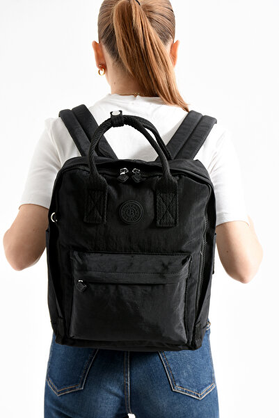 Just Polo Unisex Waterproof Imported Crinkle Fabric School Business and Travel Backpack