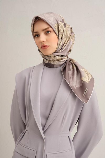 Armine Patterned Pure Silk Sura Scarf 9330- 35