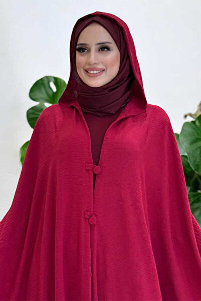 Bym Fashion Μανδύα Ayrobin με κουκούλα 70021 Claret Red