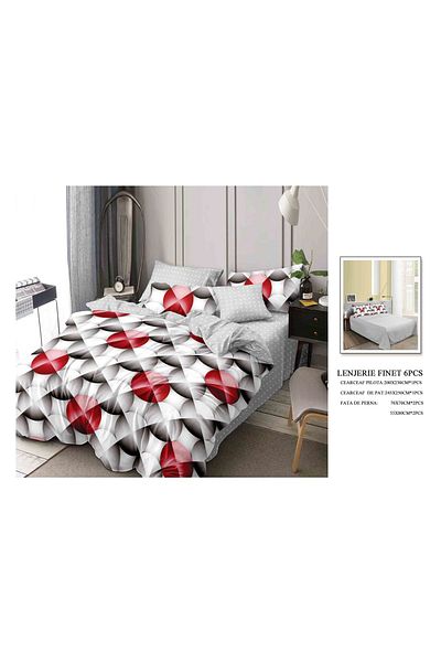 CHIRASO CHIRASO Bedding Set, FINET, 6 Pieces, Bed Sheet 245x250, Quilt 200x230, 4 Pillowcases