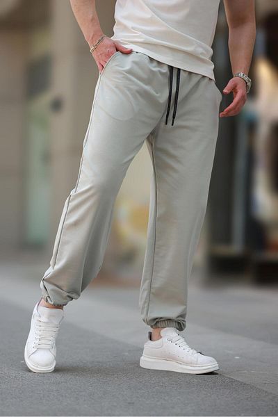 Madmext Ανδρικό αθλητικό παντελόνι Mint Green Relaxed Fit με ελαστικό πόδι E6573