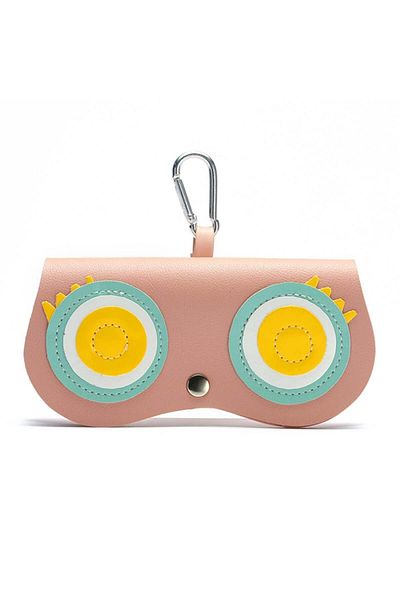 SKYDDAR INNOVATION Children's Glasses Case, eco-leather, animal design, SKDR ETFA - Beige