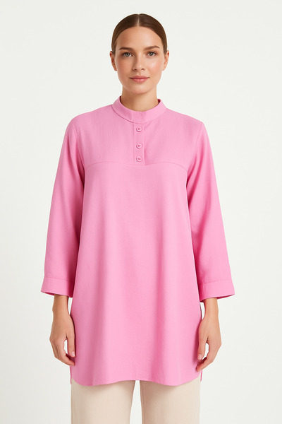 WİSHTEX Wish - Judge Collar Side Button Shirt