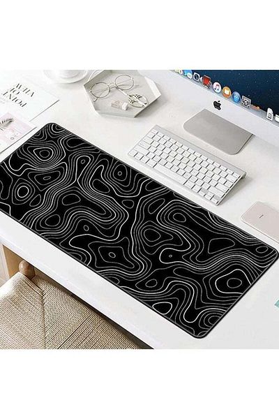 COOYA Large Mouse Pad, Extended Gaming Mouse Pad,Non-slip Rubber Base Mouse Pad(800 x 300 x 3mm),Black