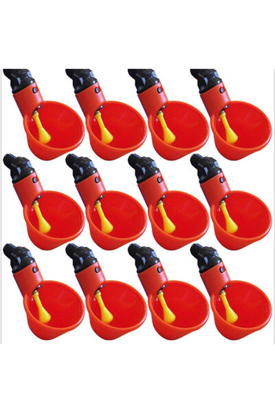 OEM Set de 12 adăpătoare pentru găini, ABS, multicolore