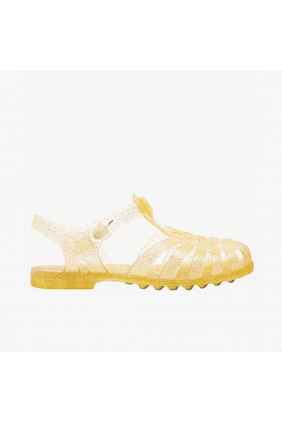 MEDUSE Sun Dore Paillete Children's Sandals - Transparent Yellow
