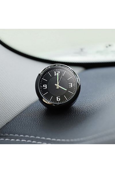 OEM Ceas analogic pentru bordul mașinii, design modern și elegant, fosforescent și clemă pentru orificiul de aerisire 2 în 1, negru