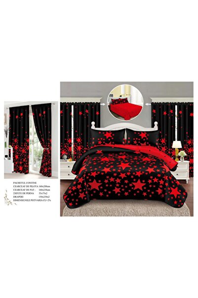 CHIRASO CHIRASO 6-Piece Bedding Set, with Drapery, Sheet 160x230, Duvet Cover, 2 Pillowcases